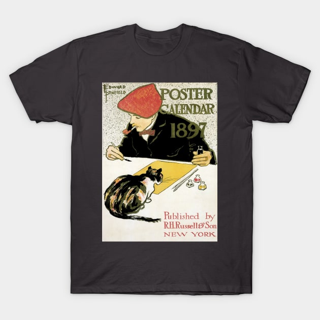 1897 Poster Calendar by Edward Penfield T-Shirt by MasterpieceCafe